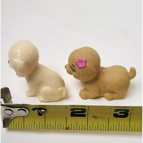 Mattel 2016 Barbie Pet Dog Figure Squirt Toy Golden Retriever Puppy w Bone & Pal - Picture 6 of 7